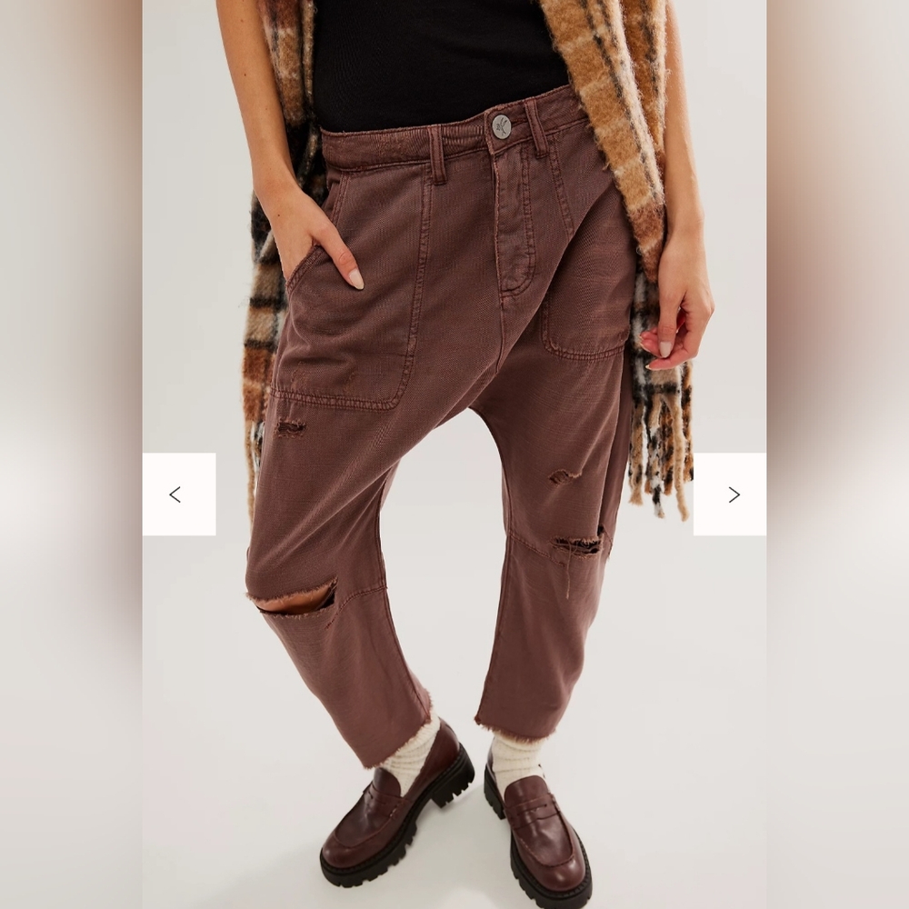 One Teaspoon Distressed Brown Pants